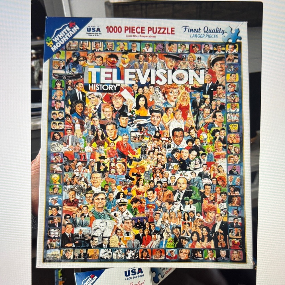 White Mountain Television History Puzzle - Colorful 1000 Piece Set